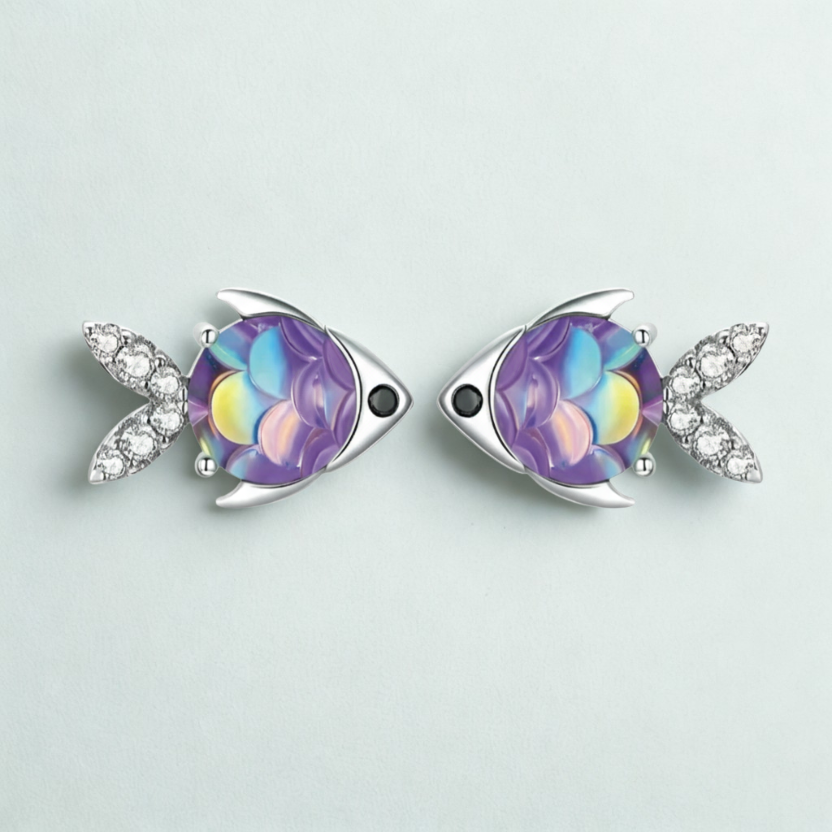 925 Sterling Silver Fish Earring
