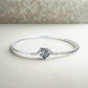 925 Sterling Silver Heart Chain Bracelet