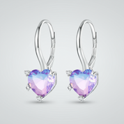 925 Sterling Silver Heart Hoop Earrings
