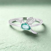 925 Sterling Silver Hummingbird Ring