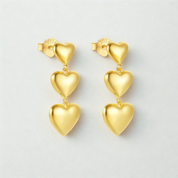 925 Sterling Silver Love Shaped Earrings
