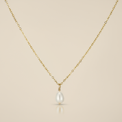 925 Sterling Silver Necklace with Freshwater Rice Pearl Pendant