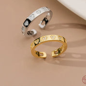 925 Sterling Silver Romantic Love Heart Finger Ring