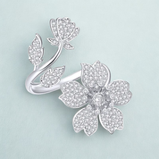925 Sterling Silver Spring Open Ring
