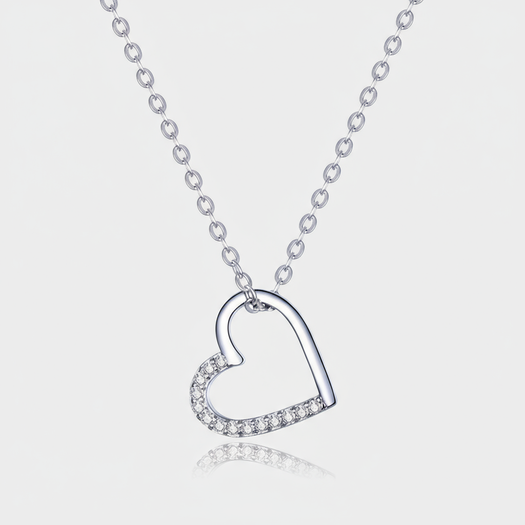 925 Sterling Silver love Chain Necklace