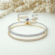 925 sterling silver 14K Gold plated CZ Classic Bracelet