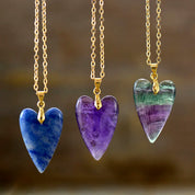 Amethyst Heart Pendant Choker