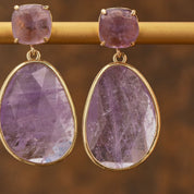 Natural Gemstone Dangle Earrings