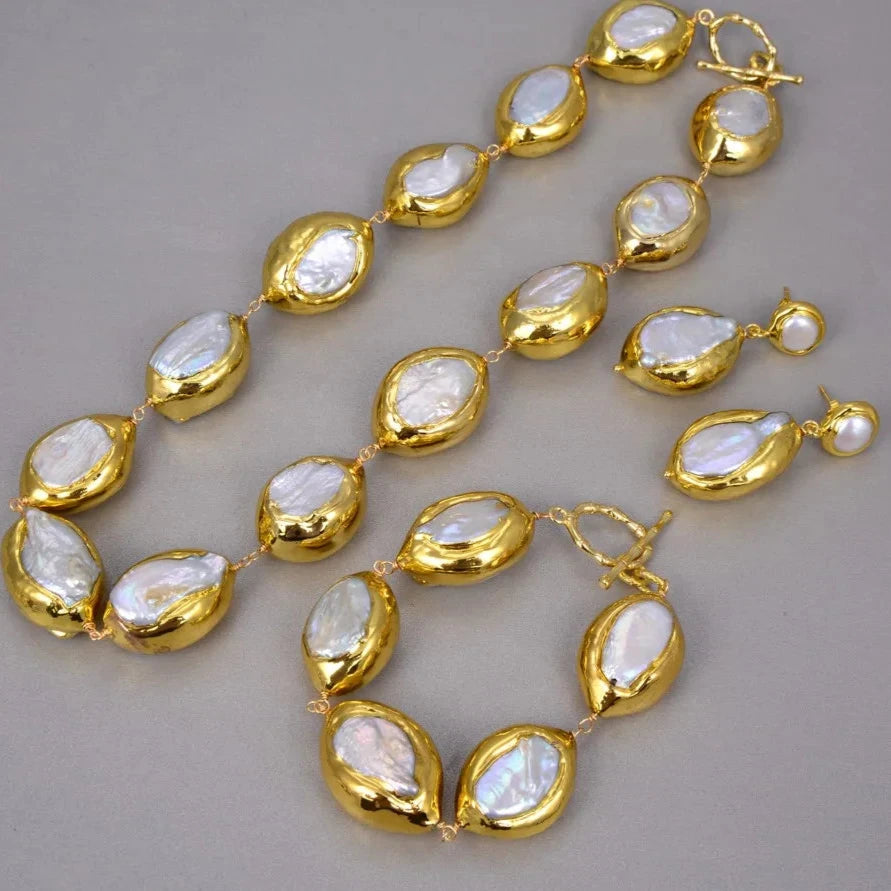 Baroque Keshi Pearl Jewelry Set