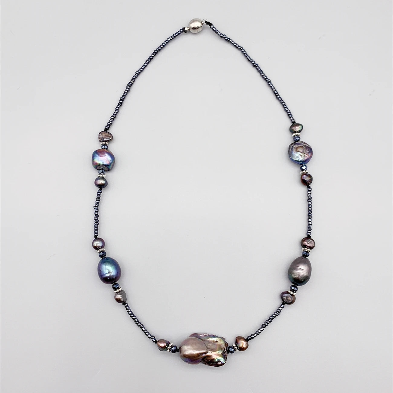 Black Baroque Pearl Choker Necklace