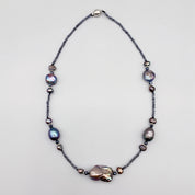 Black Baroque Pearl Choker Necklace