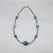Blue Aquamarine & Azurite Necklace