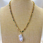 Cultured White Baroque Pearl Pendant