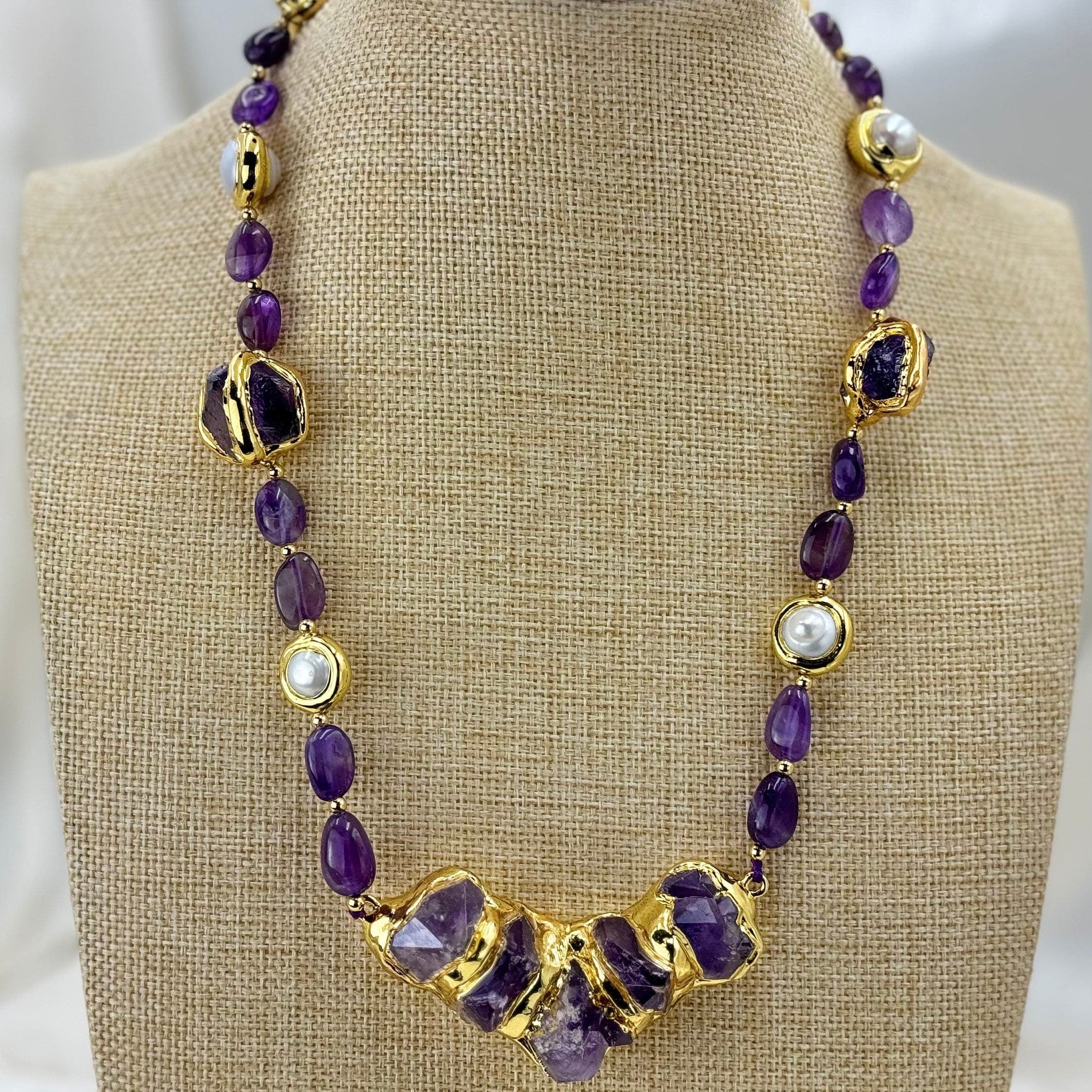 Dainty Amethyst Gemstone Necklace