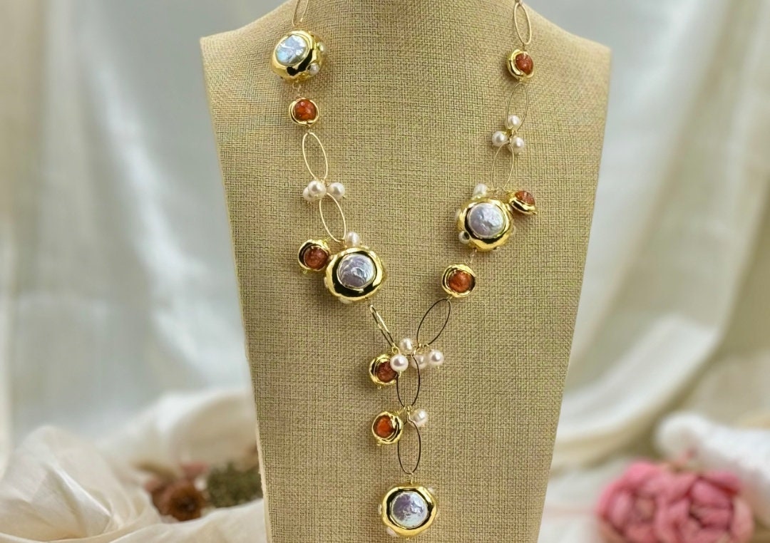Gold Pearl Dainty Necklace