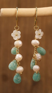 Gemstone Dangle Earrings