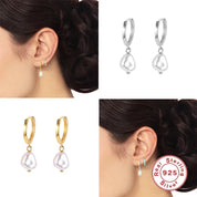 925 Silver Pearl Dangle Earrings