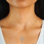 Wholesale Jewelry 925 Silver 3.5mm 0.20ct Moissanite Diamond Jesus Cross VVS1 Pendant Necklace Religious Jewelry Gifts for Her