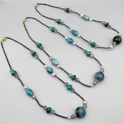 Blue Aquamarine & Azurite Necklace