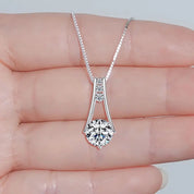 925 Sterling Silver Original Certified 8mm 2.0ct D Color VVS1 Moissanite Trapeze Pendant Station Necklaces