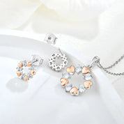 925 Sterling Silver Hearts Jewelry Set
