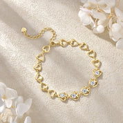 Luxury Romantic 925 Silver 4mm 0.30ct Moissanite Eternal Infinity Heart-Shaped Bracelet for Women Valentine's Day Gift