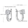 Best Selling Trendy 6.5mm 1CT Moissanite Earrings S925 Sterling Silver Fashion Women's U-shaped Hoop Earrings