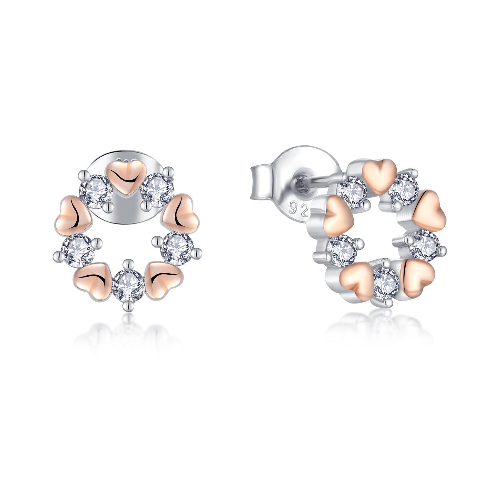 925 Sterling Silver Hearts Jewelry Set