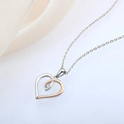 925 Sterling Silver Heart Pendant Necklace set