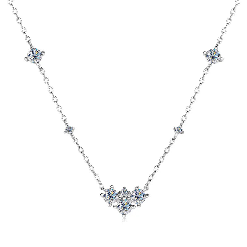 Wholesale Classic Fashion Designer Choker Necklace Moissanite Jewelry High-End 925 Sterling Silver Women's Jewelry