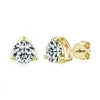 Best Selling Trendy VVS 6.5mm 1.0ct Moissanite 925 Sterling Silver Fashion Hoop Three Claw Earrings for Women
