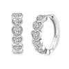Wedding Design Lady Heart-shaped Earring 925 Silver Gold Plated Jewelry 3mm 0.10ct Moissanite Heart Hoop Earrings for Women