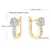 Best Selling Trendy 6.5mm 1CT Moissanite Earrings S925 Sterling Silver Fashion Women's U-shaped Hoop Earrings