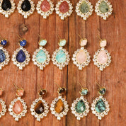 Natural Gemstone Dangle Earrings