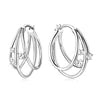 2024 New Style High Quality GRA Certification Moissanite 925 Sterling Silver Ladies Fashion Split Hoop Earrings