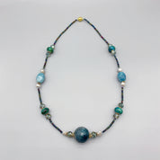 Blue Aquamarine & Azurite Necklace