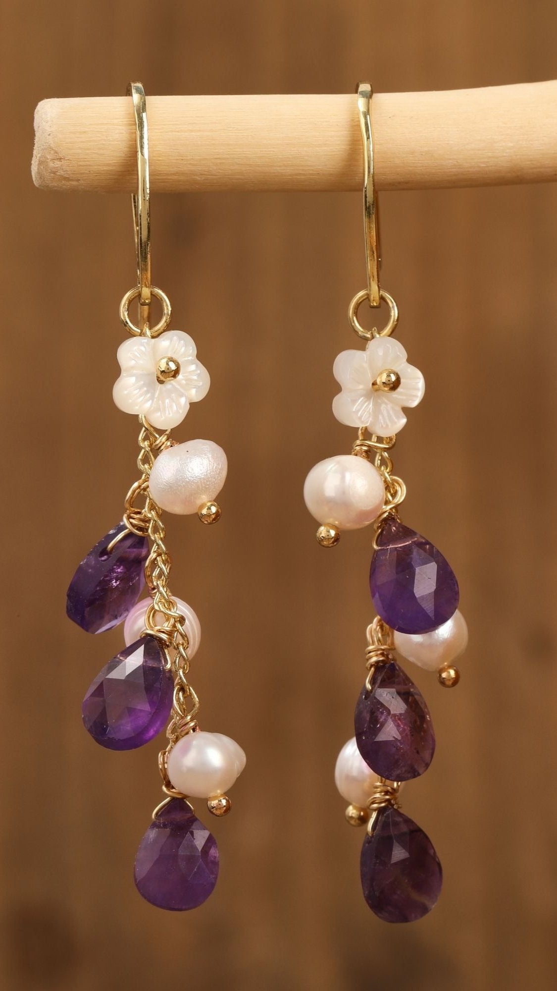 Gemstone Dangle Earrings