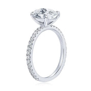 925 Silver 3-Carat 8x10mm 3CT Oval Cut D Color VVS1 Moissanite Ring Ladies Classic Promise Wedding Engagement Rings for Women