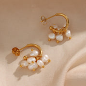 Freshwater Pearl Hoop Earrings