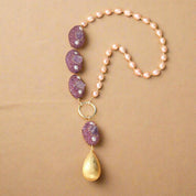 Amethyst Natural Pink Pearl Necklace