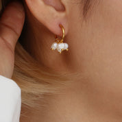 Freshwater Pearl Hoop Earrings