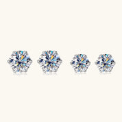 Latest Style High Quality 5mm Moissanite 925 Sterling Silver Eco Friendly 6-claw Classic Stud Earrings