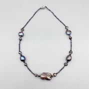 Natural Black Baroque Pearl Choker Necklace