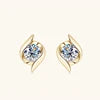 GRA Certification Original Silver 925 Moissanite Stud D Color 0.5CT 5mm Moissanite Twist Stud Earrings for Girls