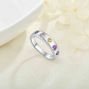 925 Sterling Silver Zircon Heart Ring