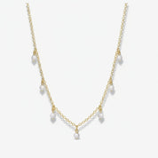 925 Sterling Silver 8-9mm White Round Pearl Necklace