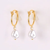 925 Silver Pearl Dangle Earrings