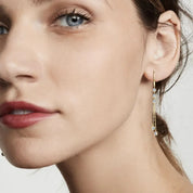 Women's Chain Earrings 925 Sterling Silver 1.00CTTW Round Moissanite Drop Earrings for Women