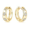 Jewelry GRA Certificate 1.8mm&1.5mm&1.3mm All Moissanite 925 Sterling Silver Trio Flower Clover Wedding Hoop Earrings for Women
