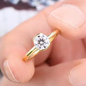 GRA Certificate 925 Silver Engagement Jewelry Real 1CT Moissanite 6.5mm D VVS1 Diamond Wedding Rings for Women